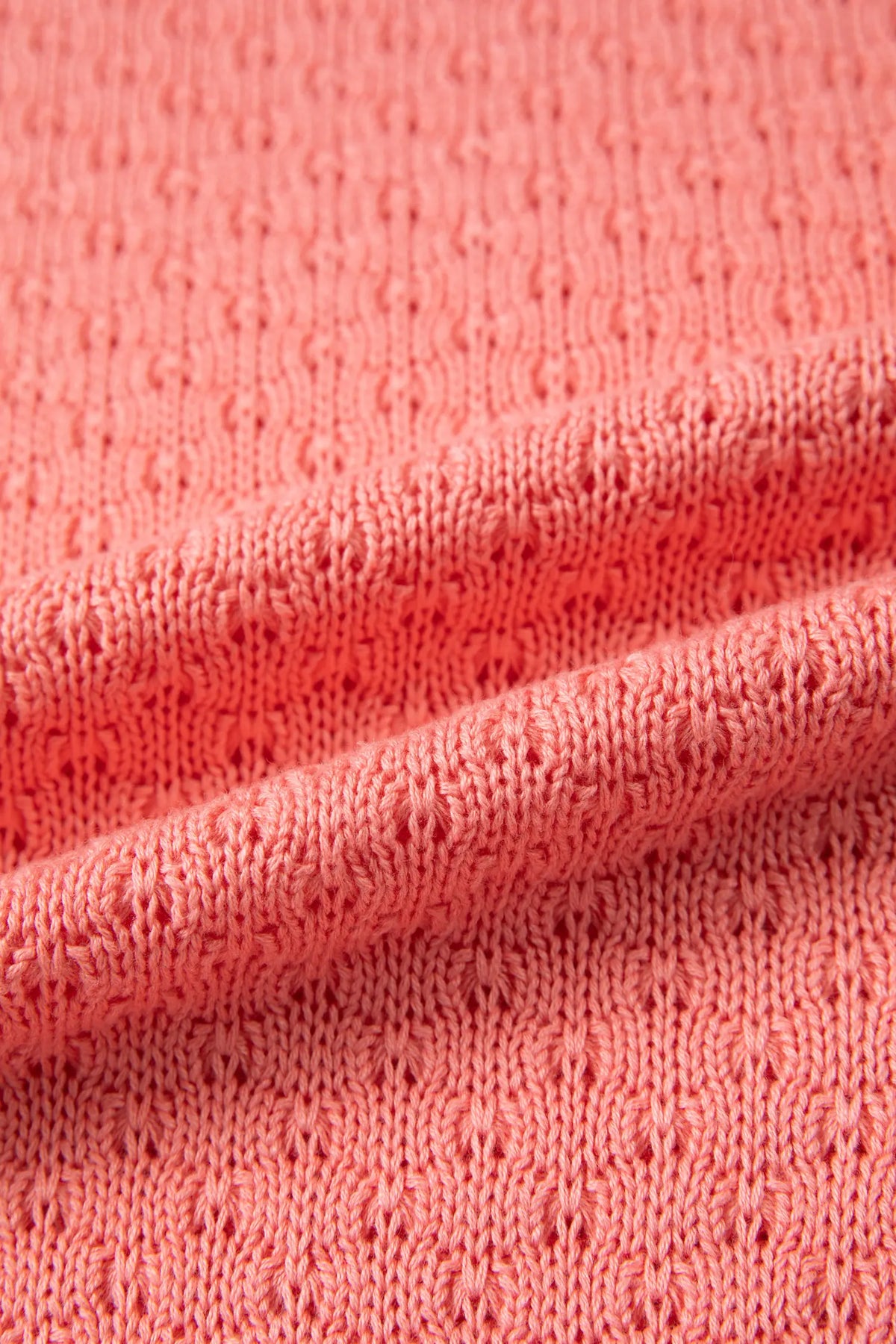 Breathable Patterned Knit Drop Shoulder Pullover Sweater – Coral Paradise