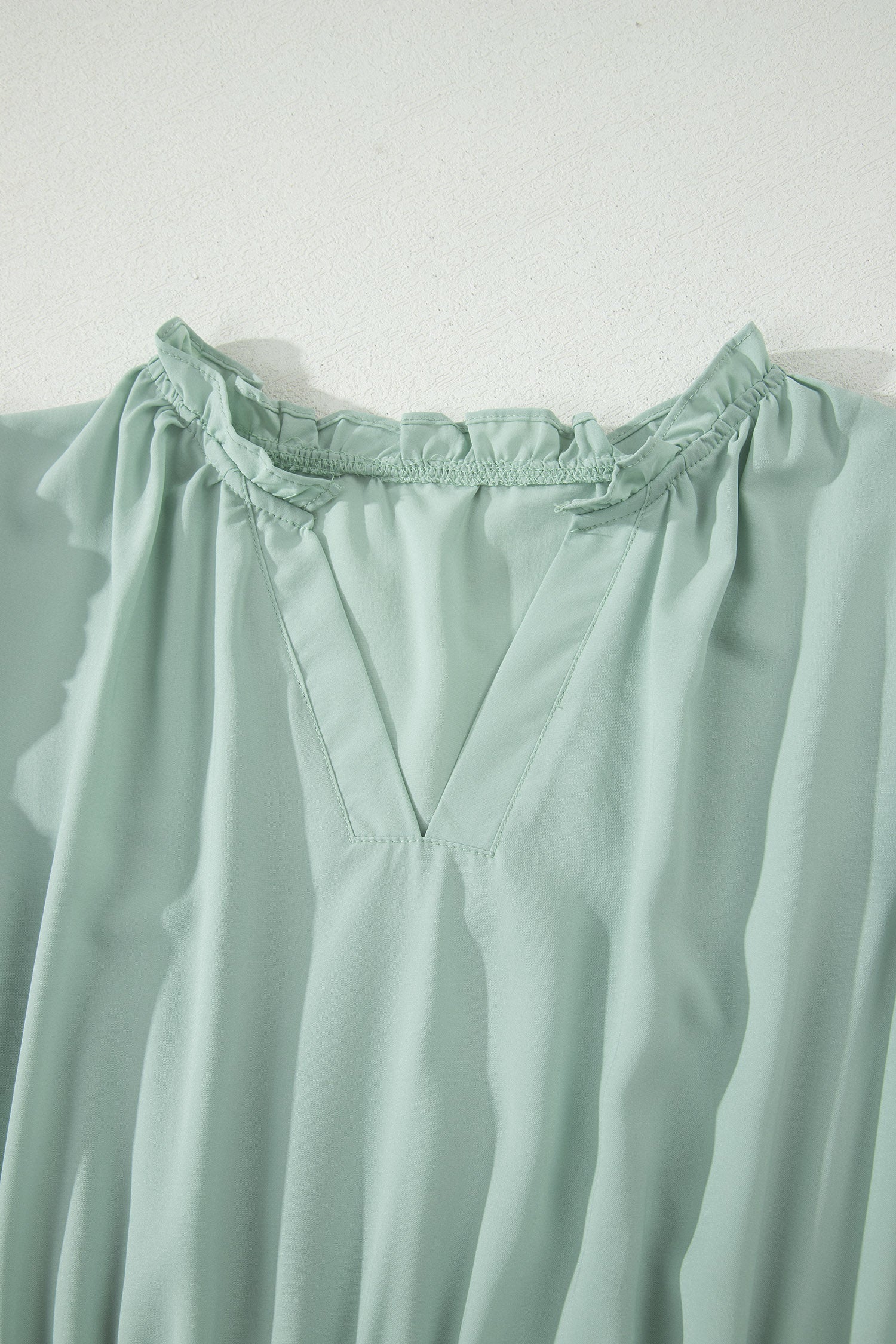 Women's V-Neck Puff Sleeve Tiered Maxi Dress