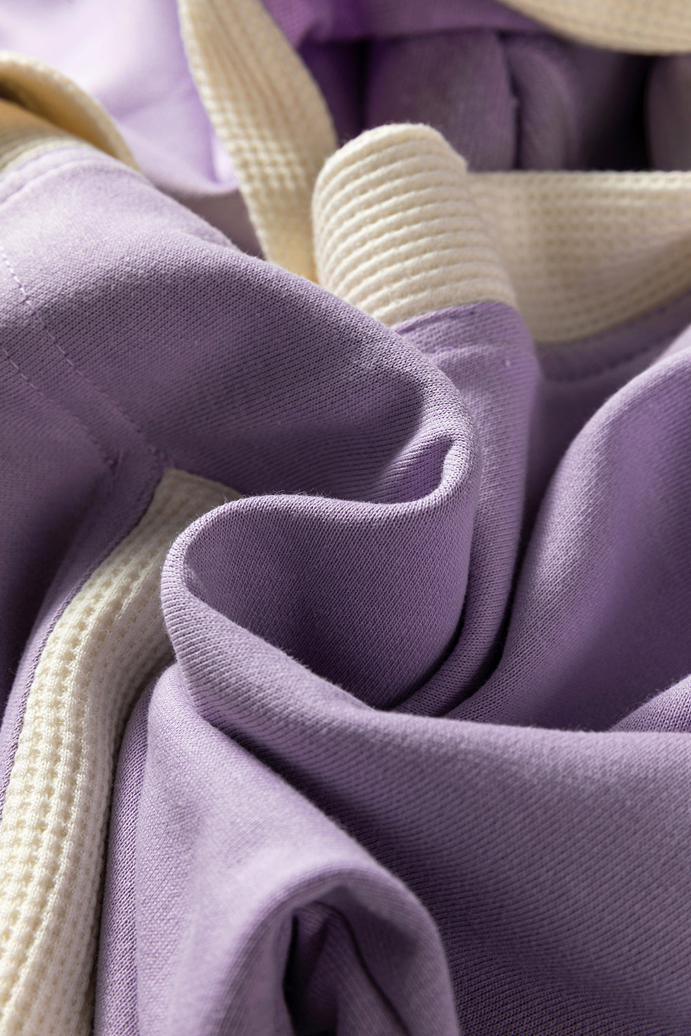 Waffle Button Front Oversized Hoodie - eAura