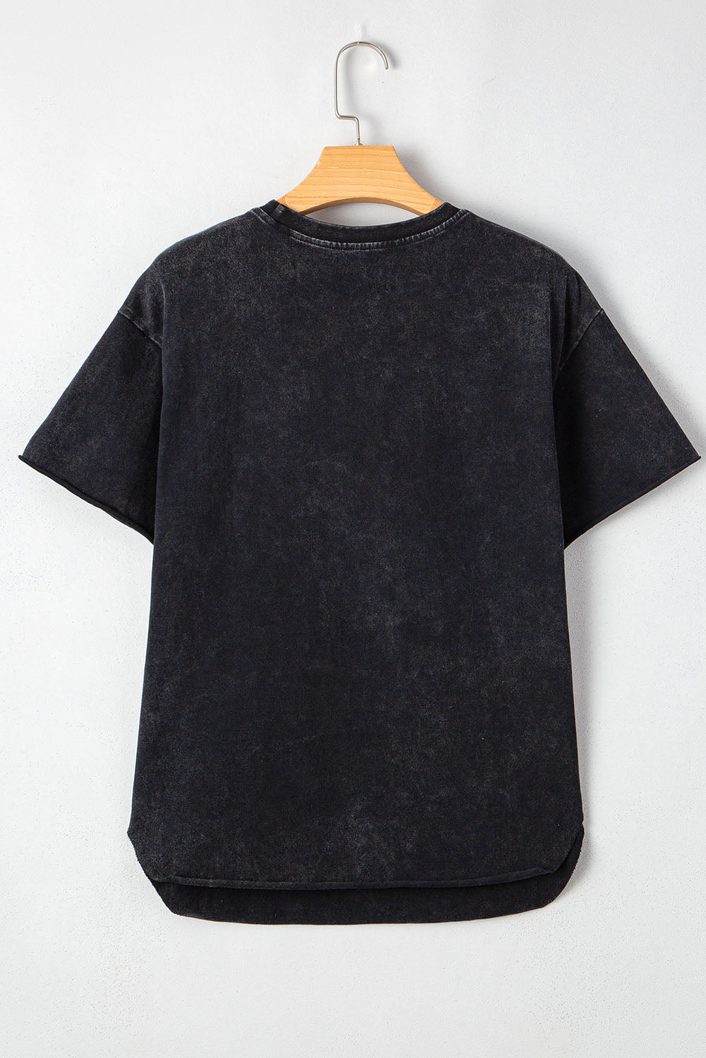 Black Western HOWDY Steer Head Print Side Slits Loose Fit T Shirt eAura