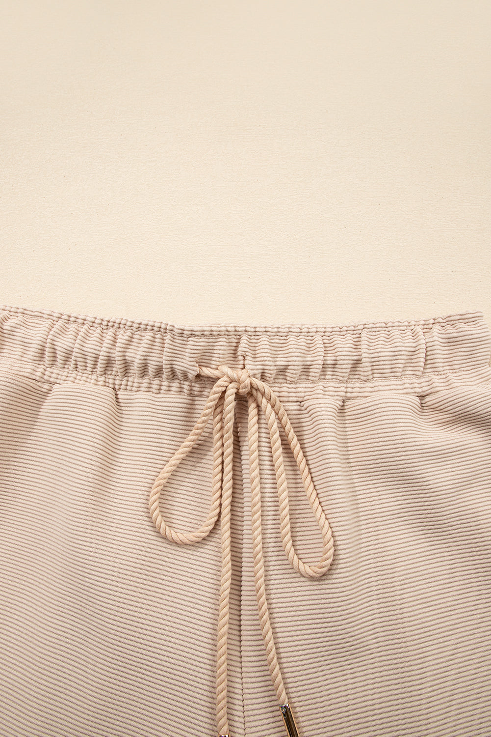 Textured Half Zip Kangaroo Pocket Top Drawstring Shorts Set Co-ord eAura