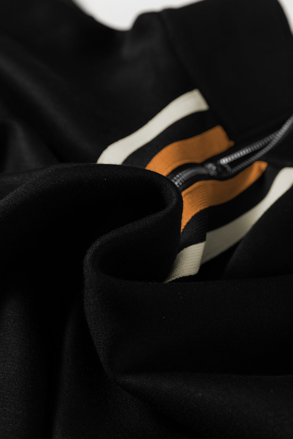 Striped Patchwork Quarter Zip Pullover Loose Trousers Co-ord set - eAura