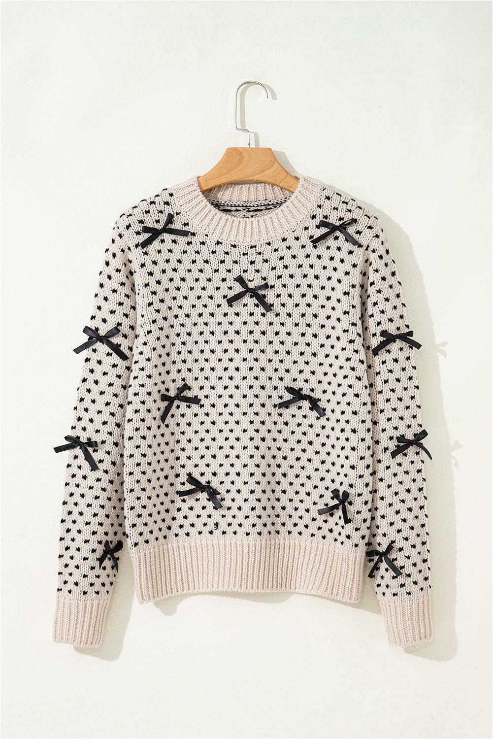 Bow Decor Ribbed Edge Sweater Dear-Lover Dropshipping