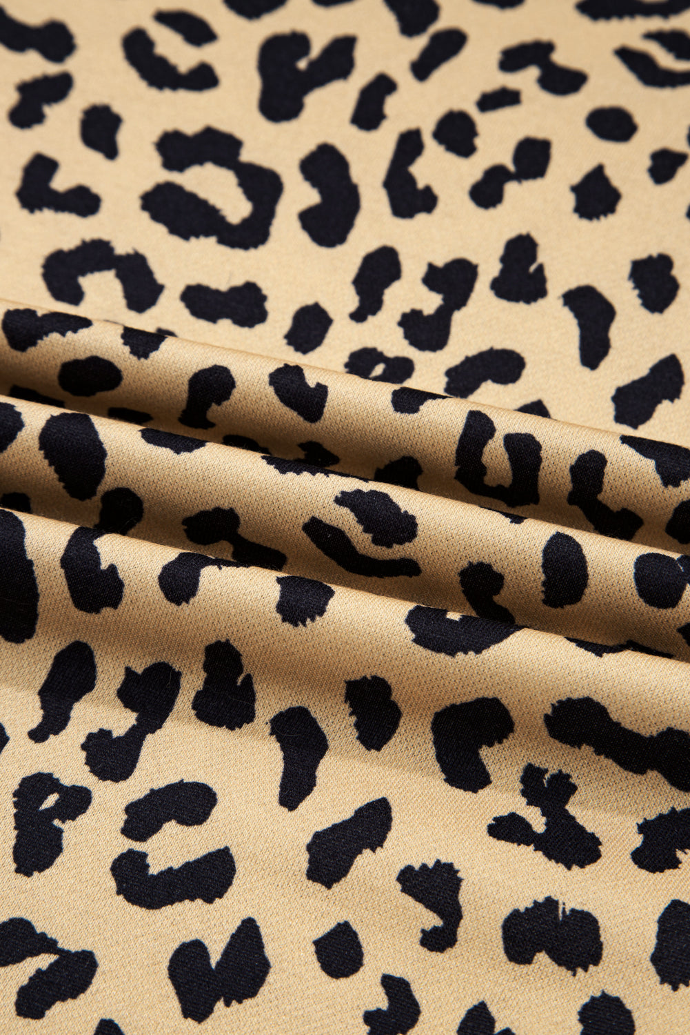 Stripe Colour Block Leopard Casual Sweatshirt with Slits - Tops/Sweatshirts & Hoodies