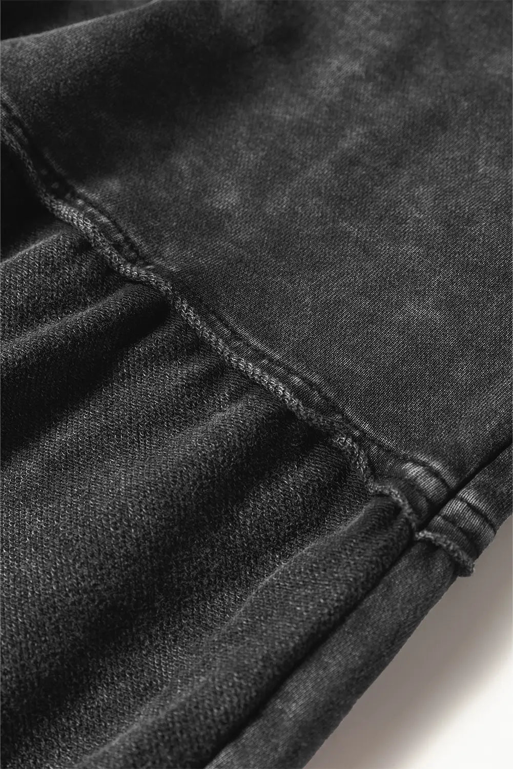 Vineyard Green Mineral Wash Tiered Wide Leg Patchwork Drawstring Pants