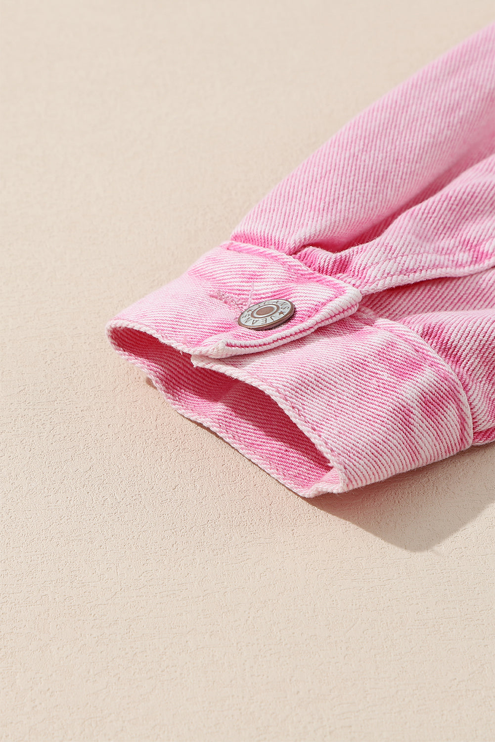 Pink Rivet Studded Pocketed Denim Jacket Beagle Boutique Fashion Outlet