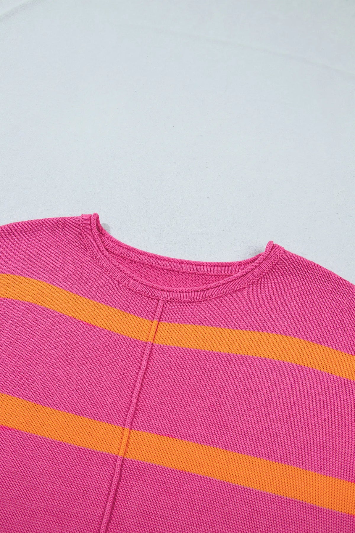 Knit Western Short Sleeve Sweater – Brown Stripe