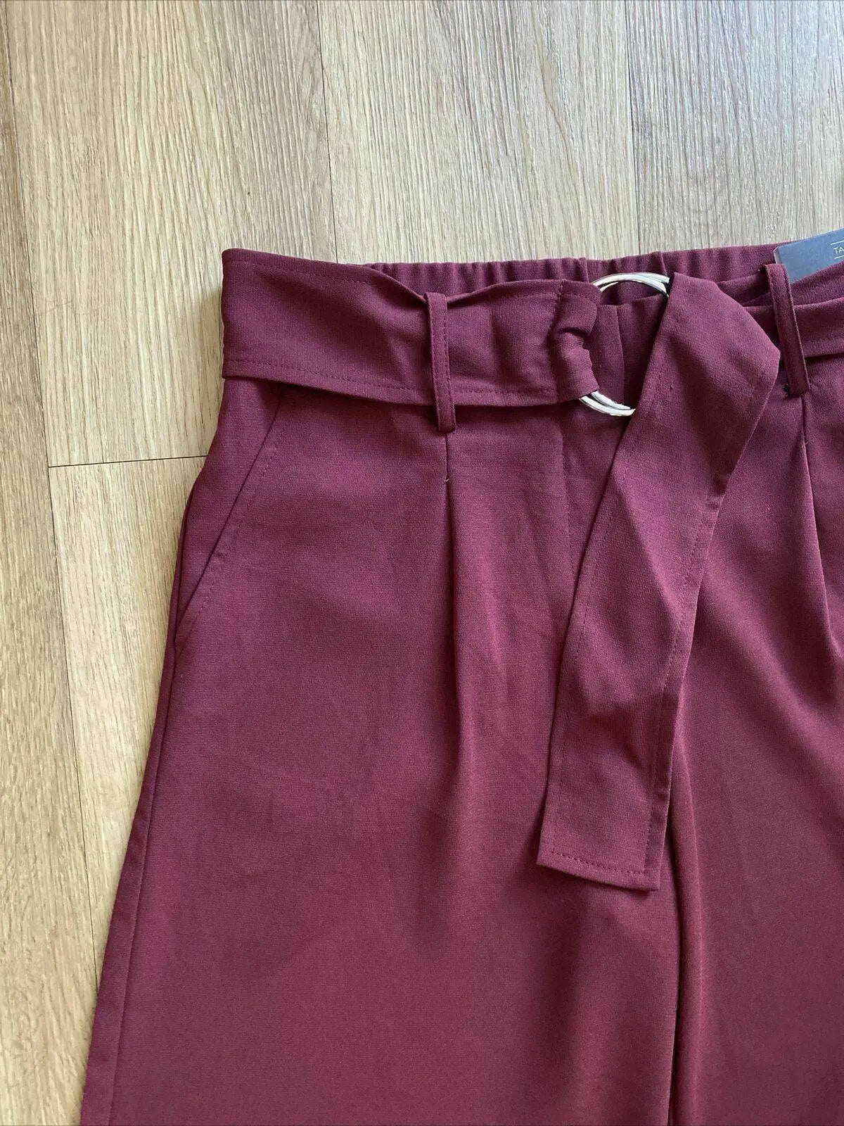 Dorothy Perkins Tailoring Crop Wide Leg Trousers Berry Red Culottes 6 10 12 16 - BB Fashion Outlet
