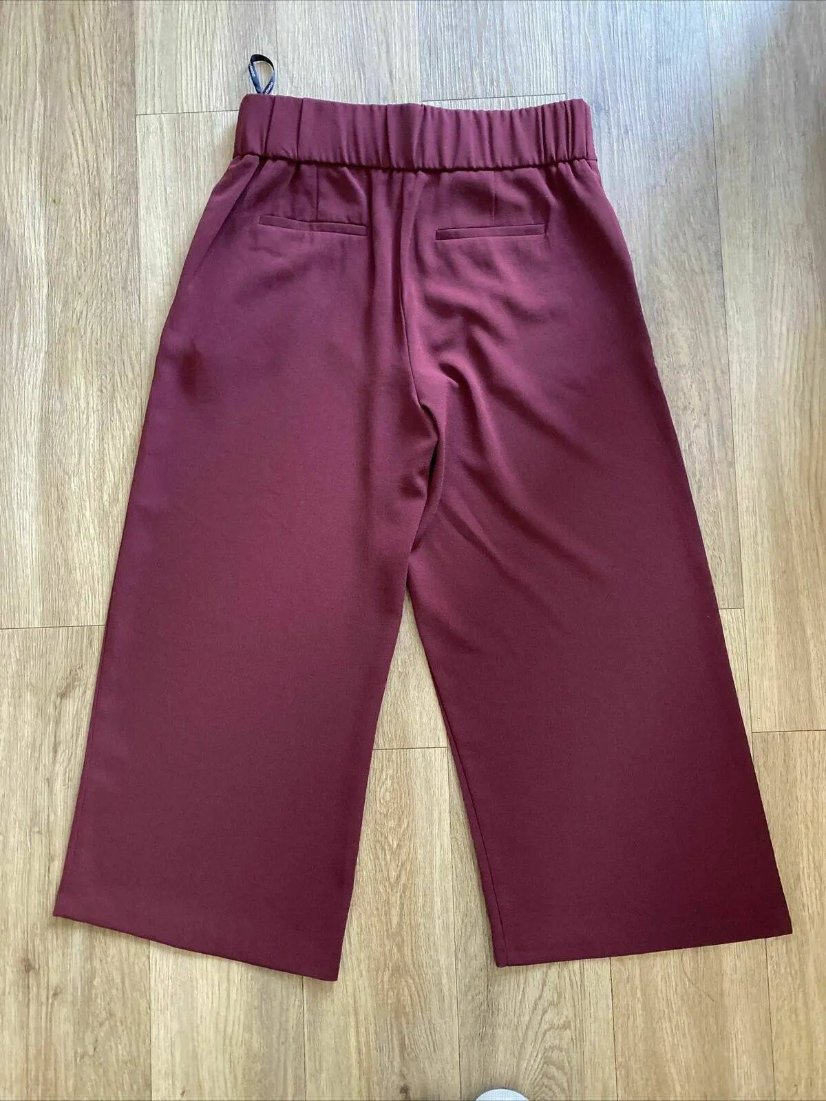 Dorothy Perkins Tailoring Crop Wide Leg Trousers Berry Red Culottes 6 10 12 16 - BB Fashion Outlet