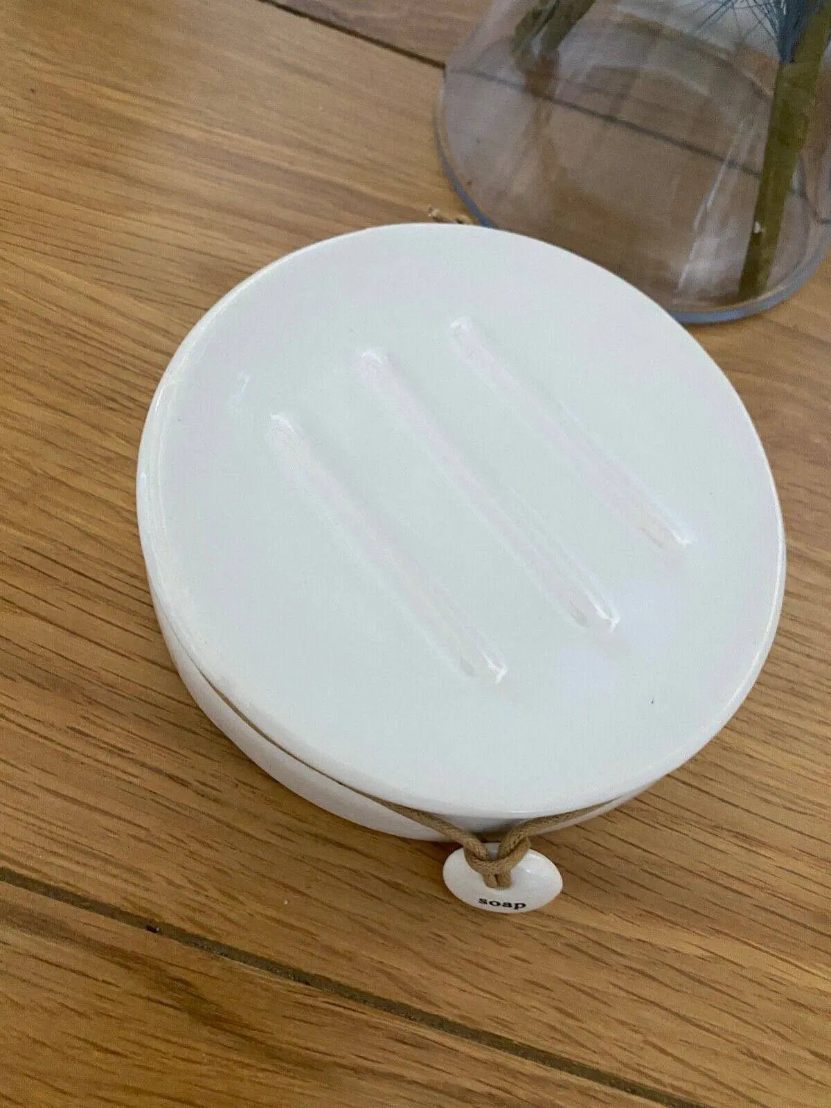 Dunelm Bathroom Soap Dish with Hang Tag White - BB Fashion Outlet