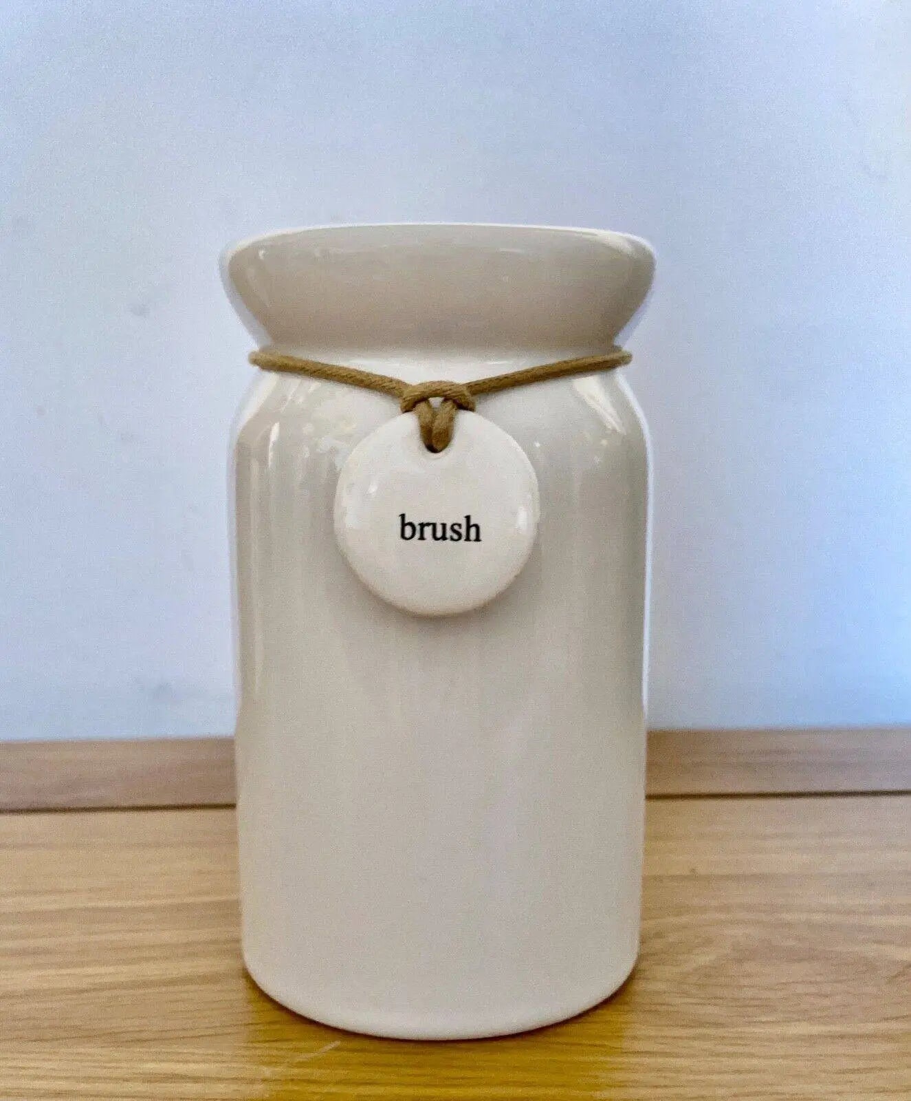 Dunelm Bathroom Tumbler Hang Tag Tooth Brush Holder White - BB Fashion Outlet