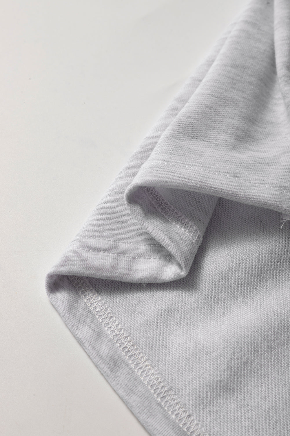 Light Grey French Terry Drawstring Mini Skort with Pockets eAura