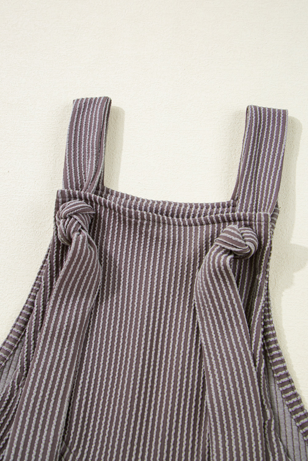 Philippine Grey Ribbed Adjustable Straps Wide Leg Loose Overall eAura