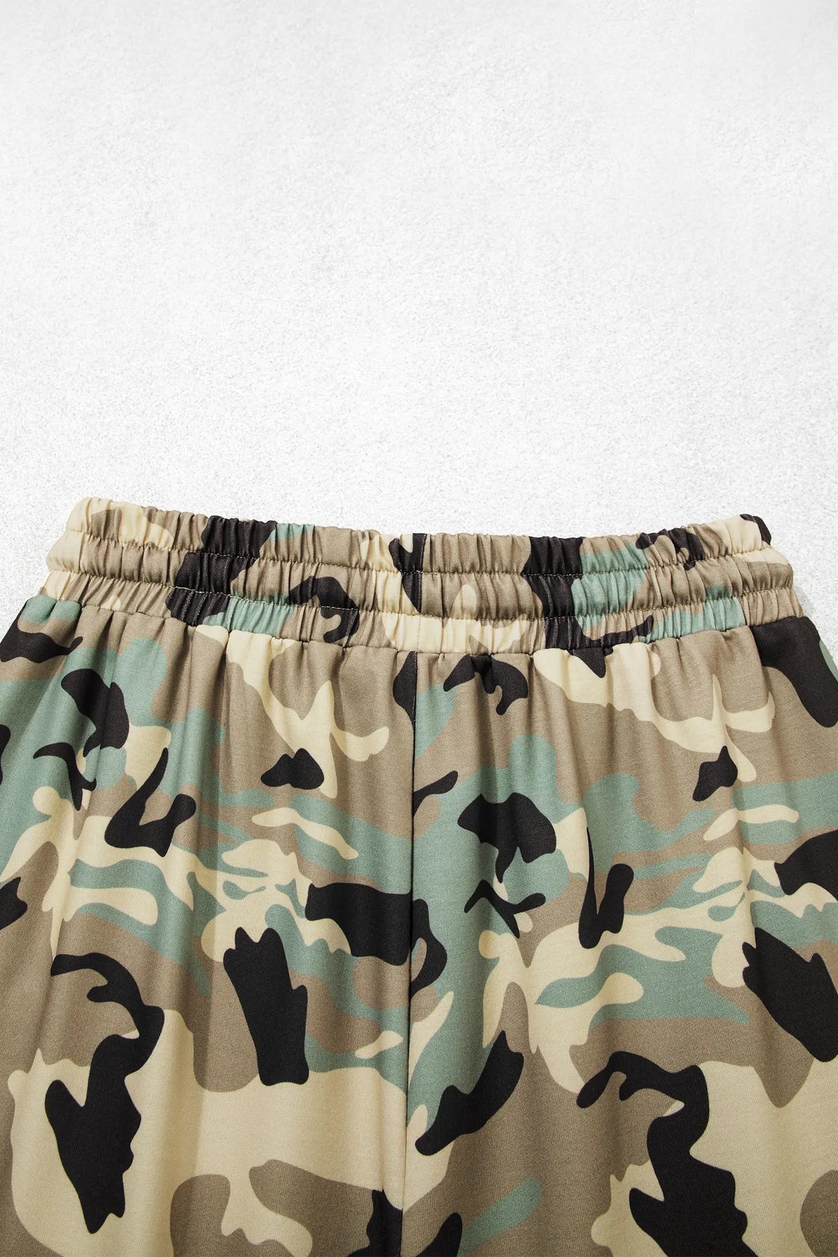 Camouflage Print Street Fashion Drawstring Shift Pants – Multicolour