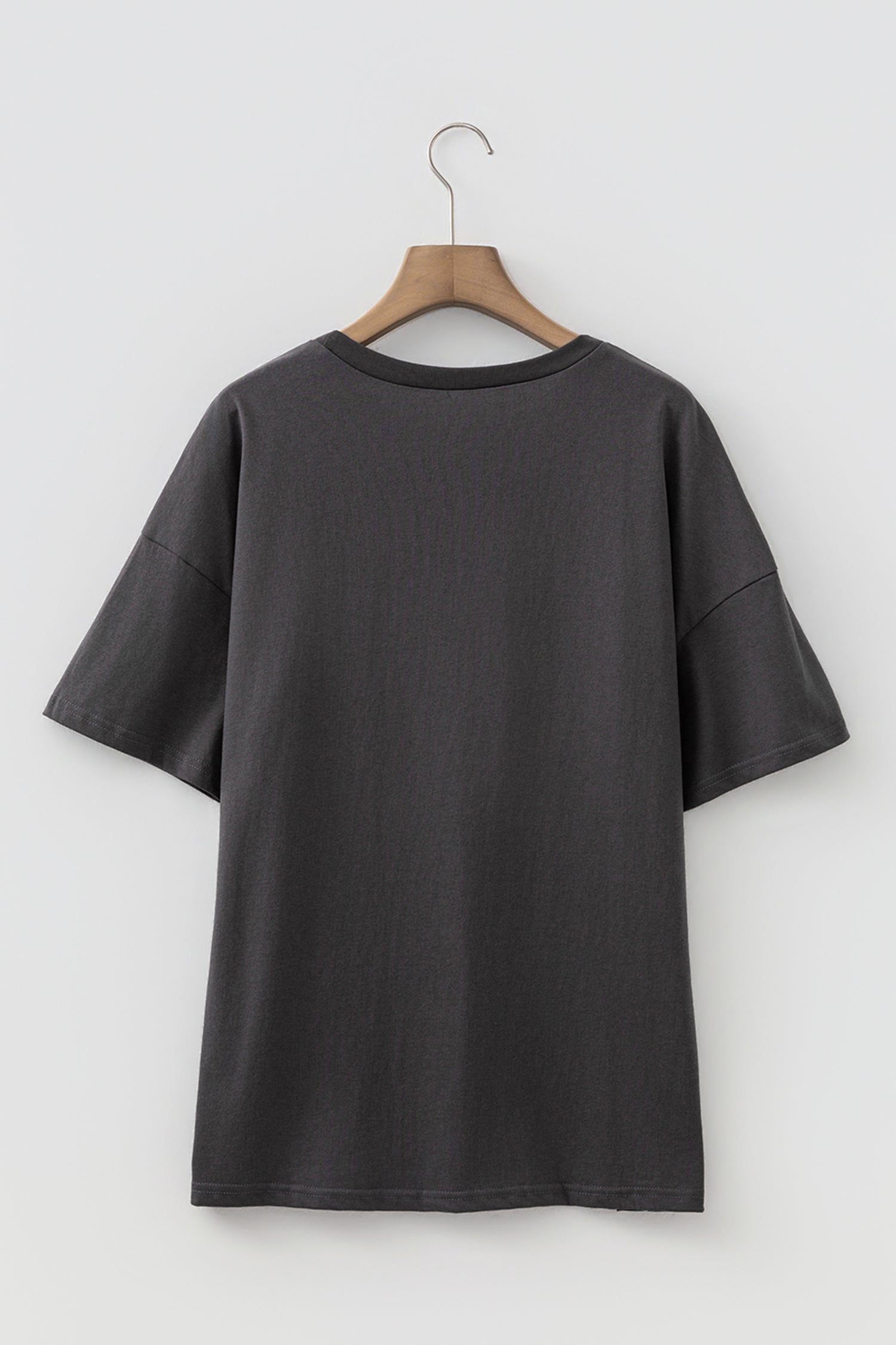 Cheetah Striped Print Retro Fashion Graphic Tee – Dark Grey