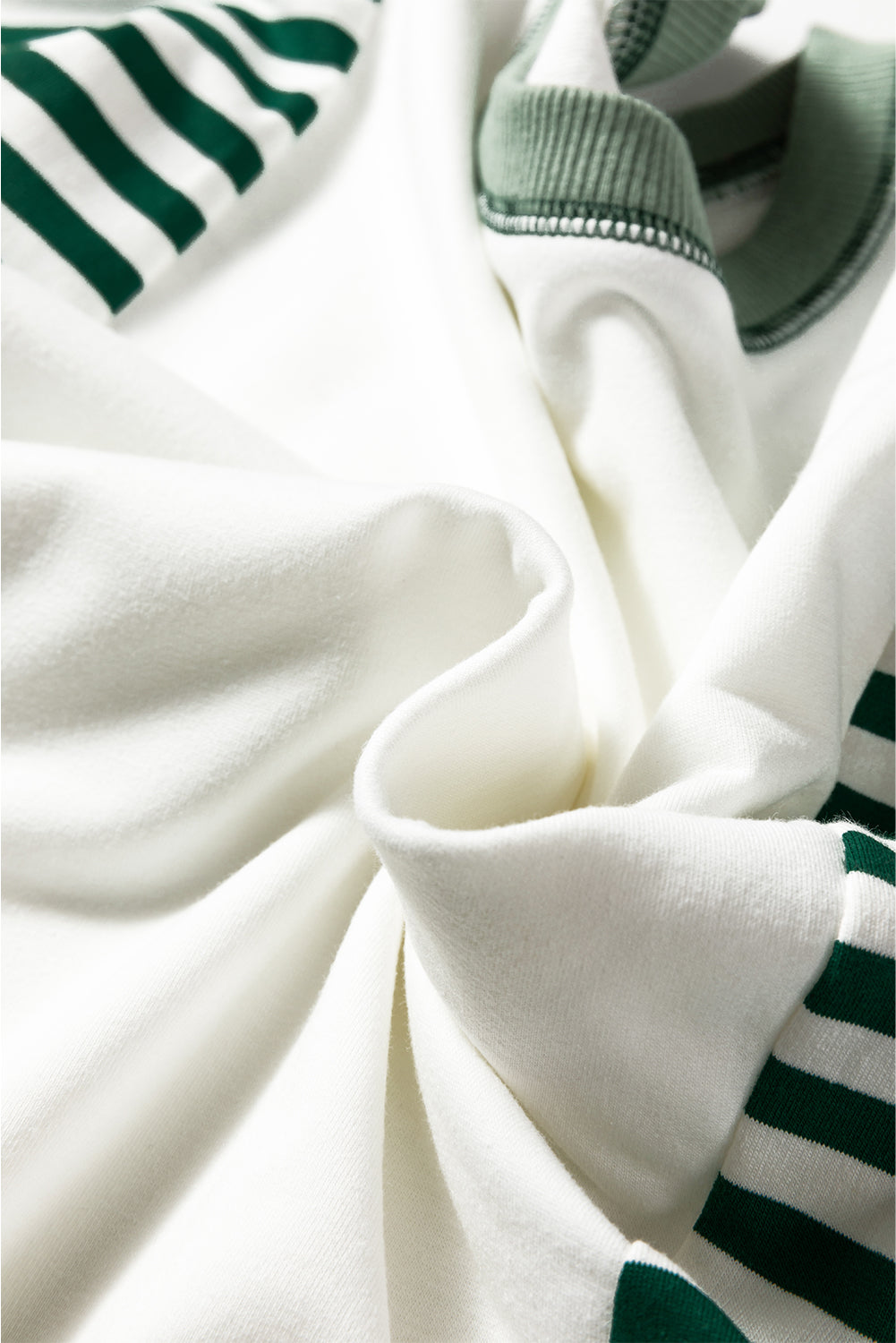 Striped Contrast Stitching Oversized Sweatshirt - eAura