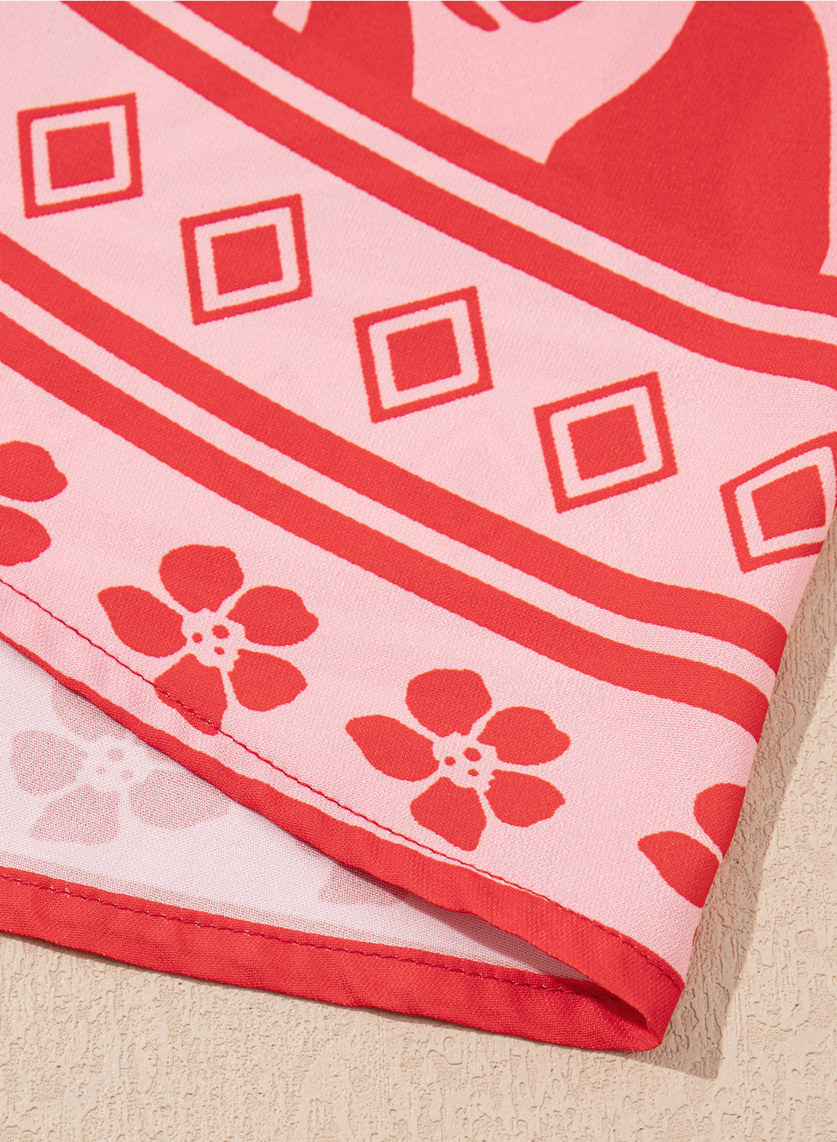 Floral Short Sleeve V-Neck Buttoned Shirred Waist Long Dress - eAura