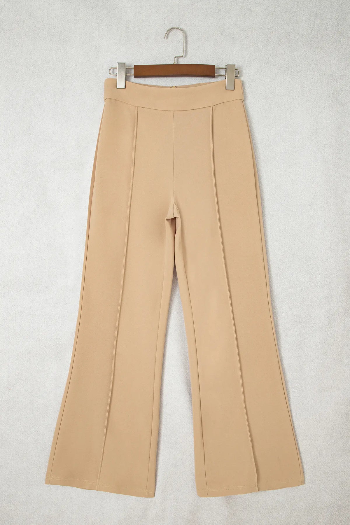 High Waist Full Length Regular Fit Pants – Parchment