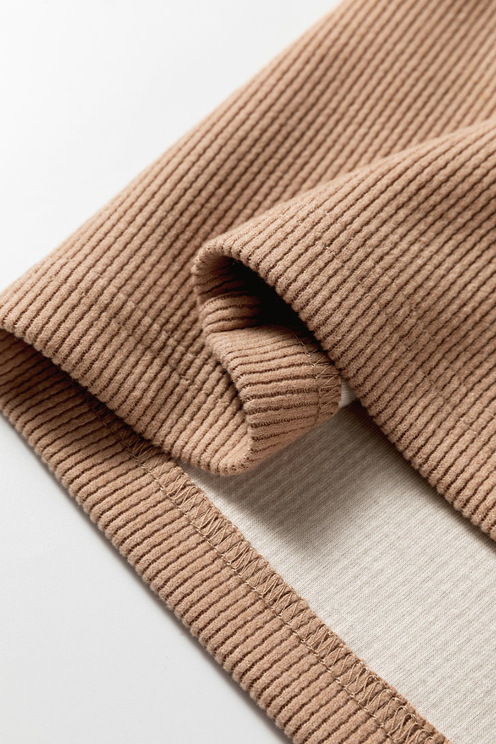 Pullover Hoodie and High Waist Bottoms Soft Cord Co-ord Set - eAura