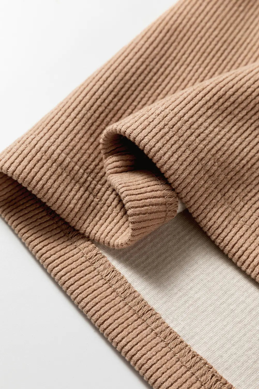 Pullover Hoodie and High Waist Bottoms Soft Cord Co-ord Set