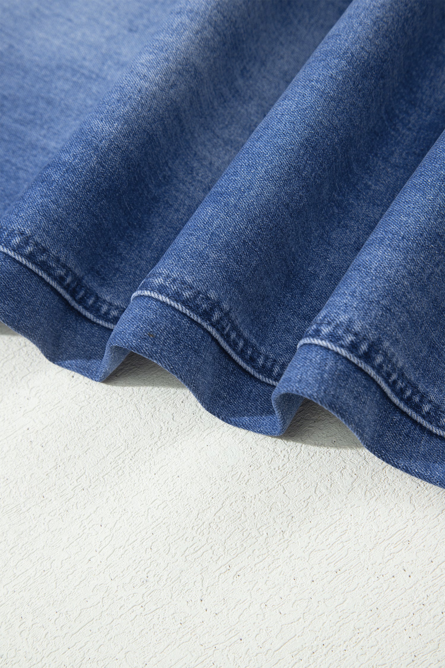 Drawstring Waist Ankle Length Casual Jeans Regular Fit Pocket Detail Denim Pants – Ashleigh Blue