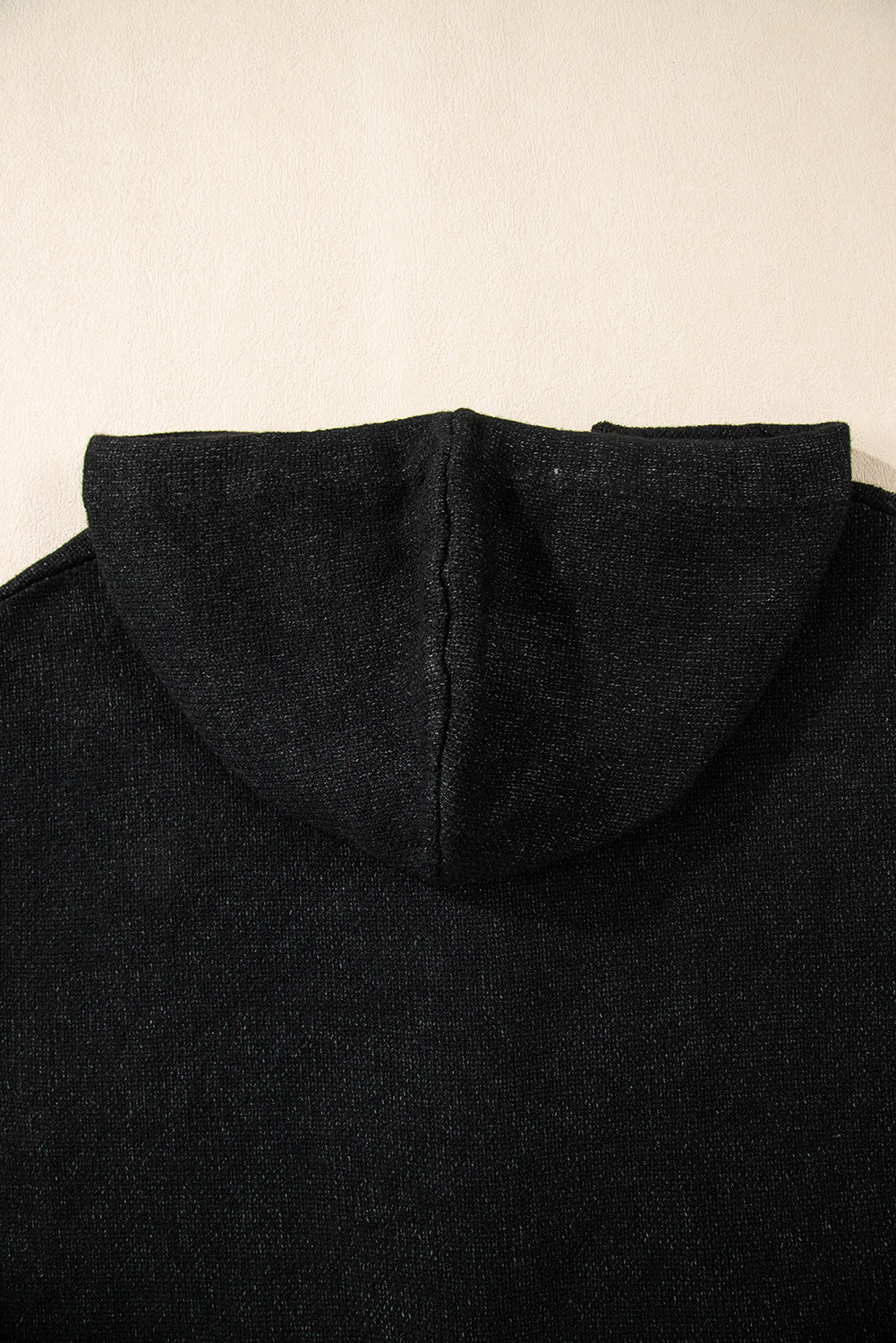 Medium Grey Drawstring Hooded Button Up Drop Shoulder Sweater Cardigan eAura