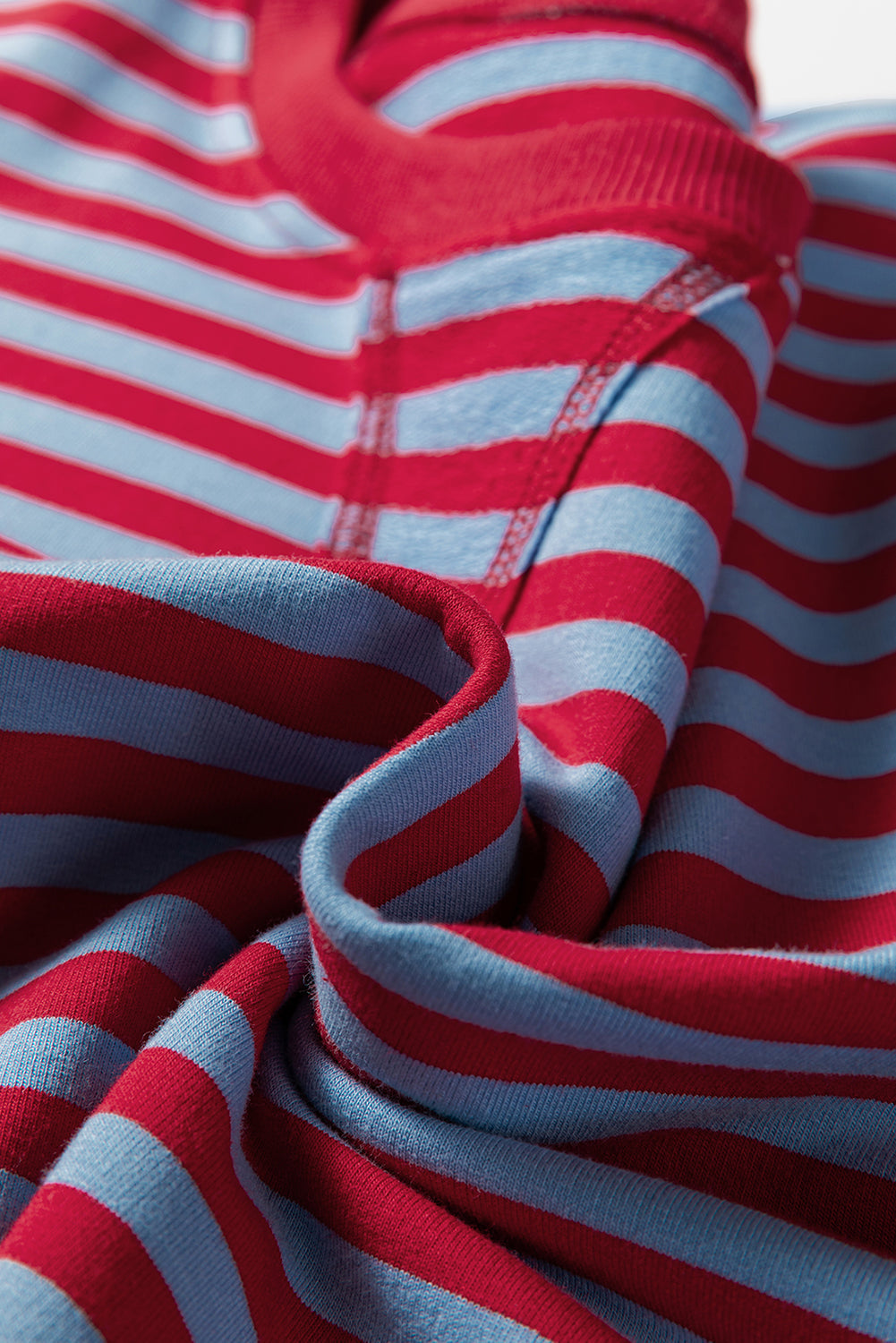 Striped Exposed Seam Contrast Ribbed Trim Boxy Sweatshirt - eAura