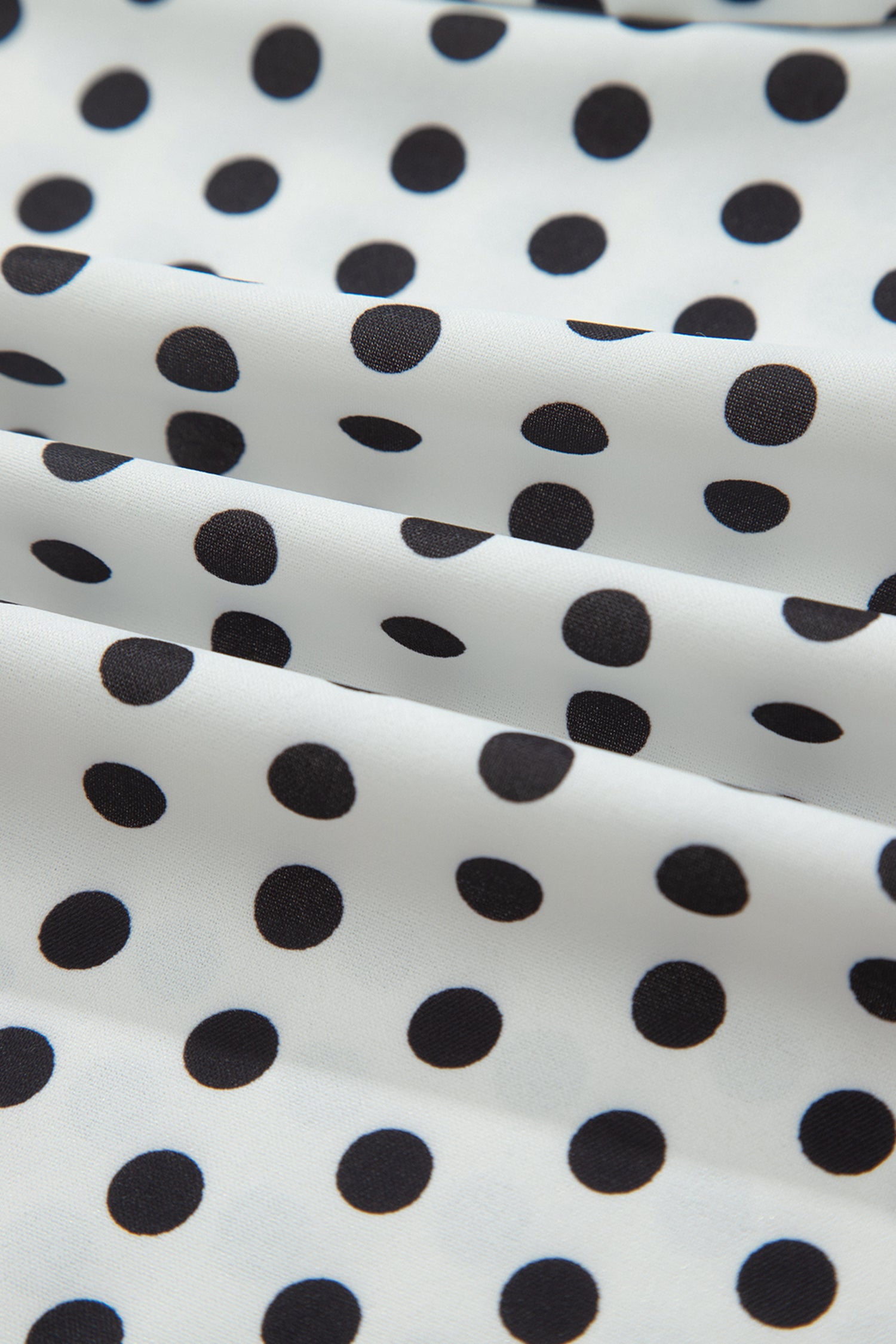White Polka Dot Off Shoulder Bow Knot Blouse