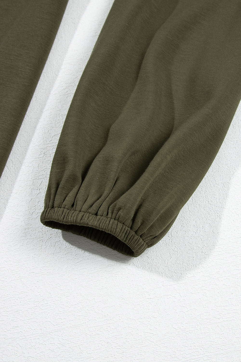 Solid Color Ruched Detail Long Sleeve Midi Dress – Jungle Green