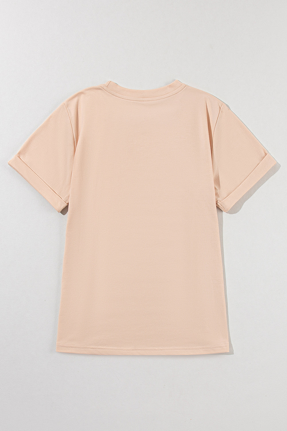 Casual Plain Crew Neck Tee T-Shirt
