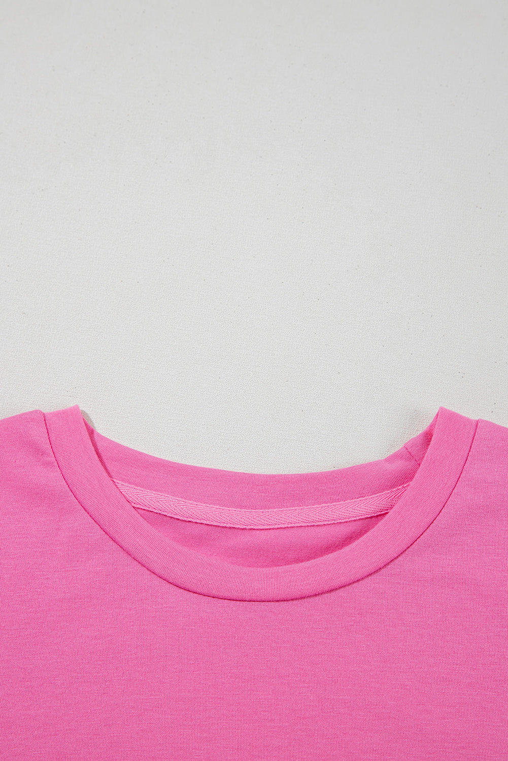 Bright Casual Plain Crew Neck Tee - eAura