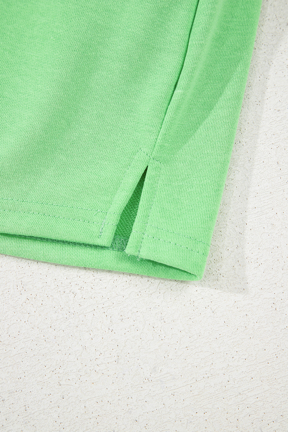 Light Green French Terry Drawstring Mini Skort with Pockets eAura