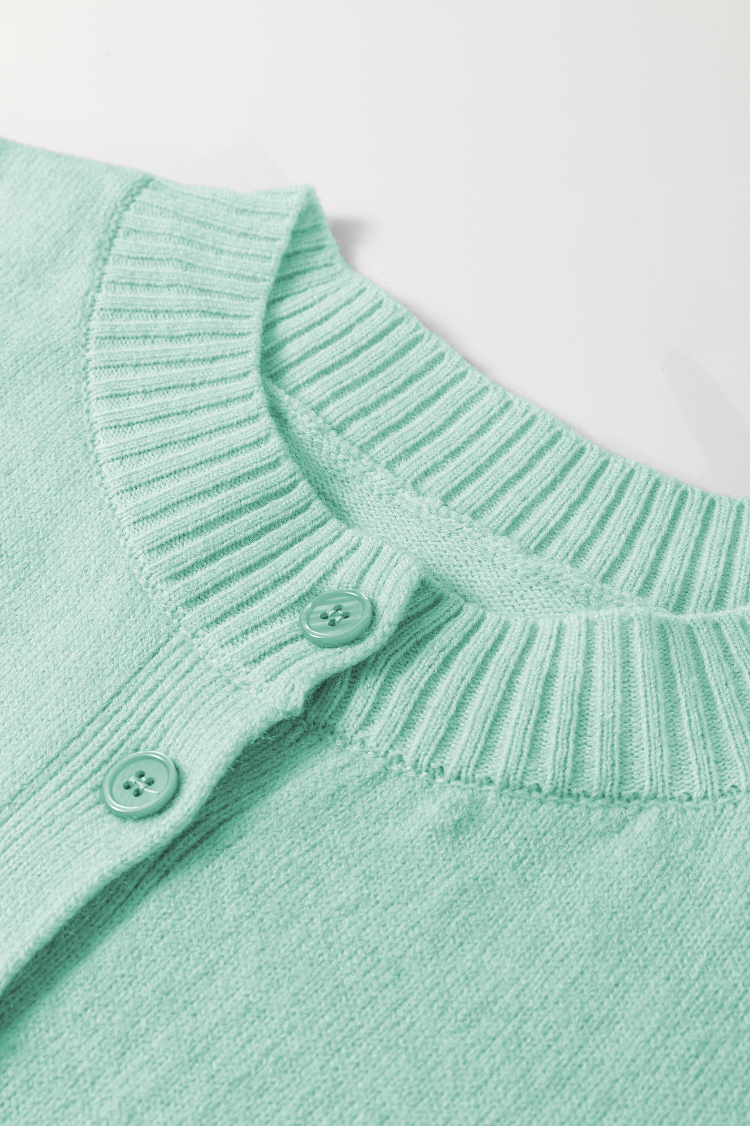 3/4 Sleeve Boxy Knit Button Down Sweater Cardigan – Lavendula