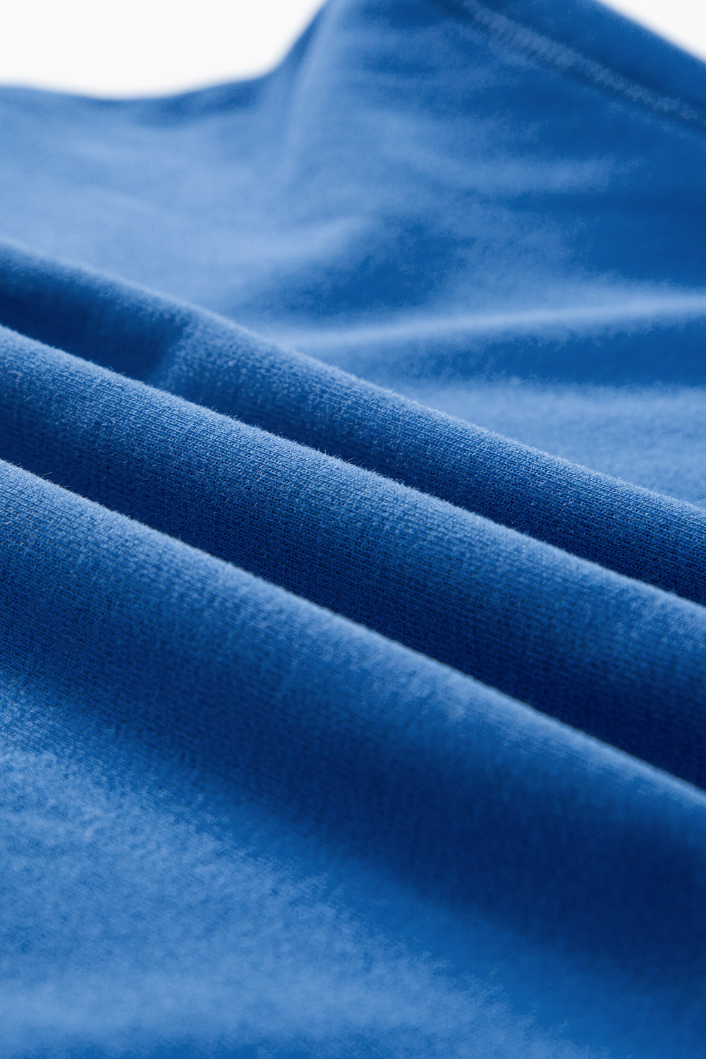 Blue Colourblock Bubble Sleeve Sweatshirt eAura