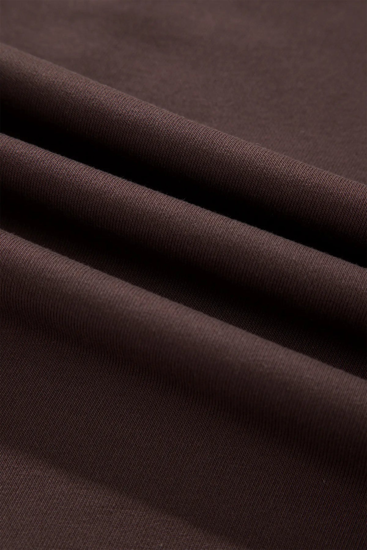 Coffee Solid Colour Piping Trim Mock Neck Pullover Drawstring Pants Set – Brown