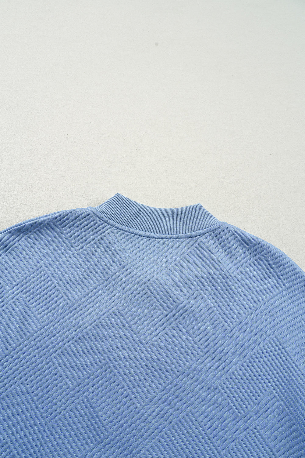 Myosotis Solid Textured Stand Neck Zipper Bomber Jacket - eAura