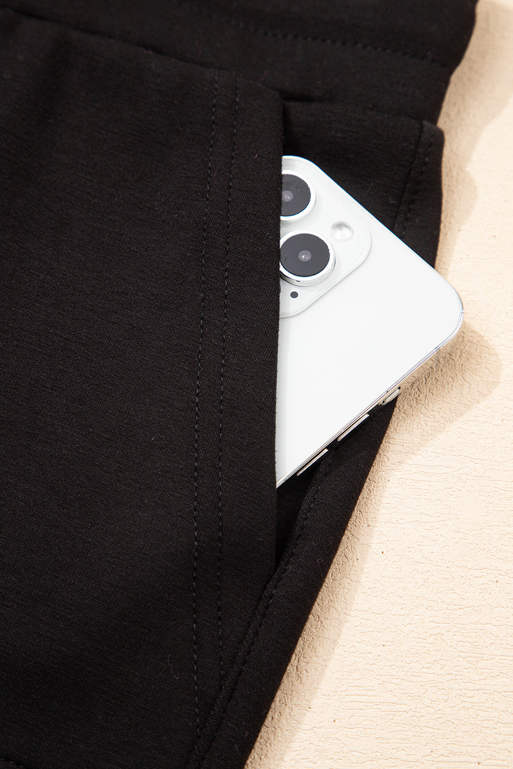 Exposed Seam Detail Skinny Drawstring Jogger Pants - eAura