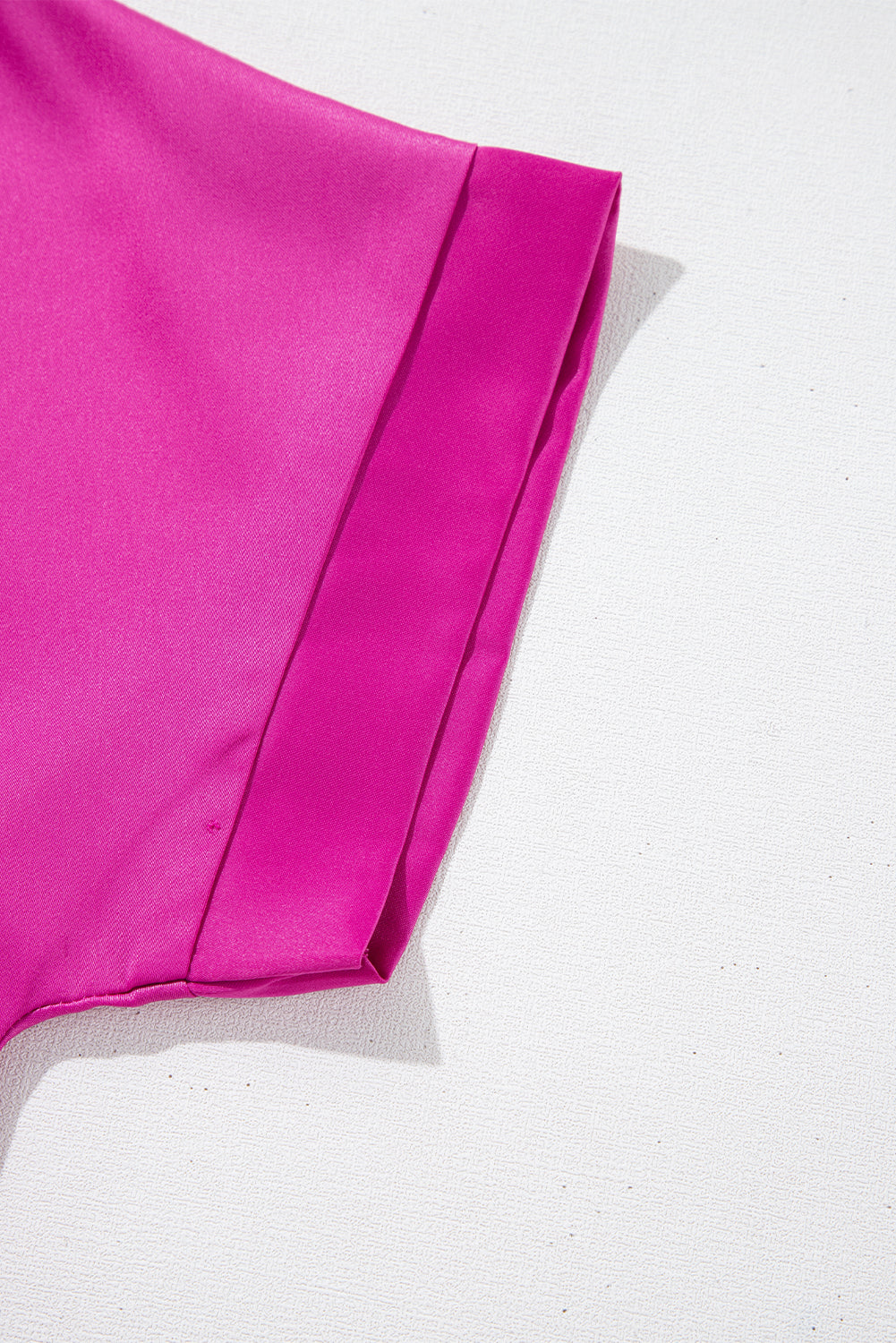 Bright Pink Silky V Neck Dolman Blouse eAura