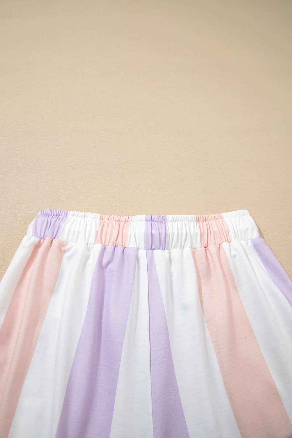 Stripe Multicoloured Print Drawstring Loose Pants with Side Pockets - eAura