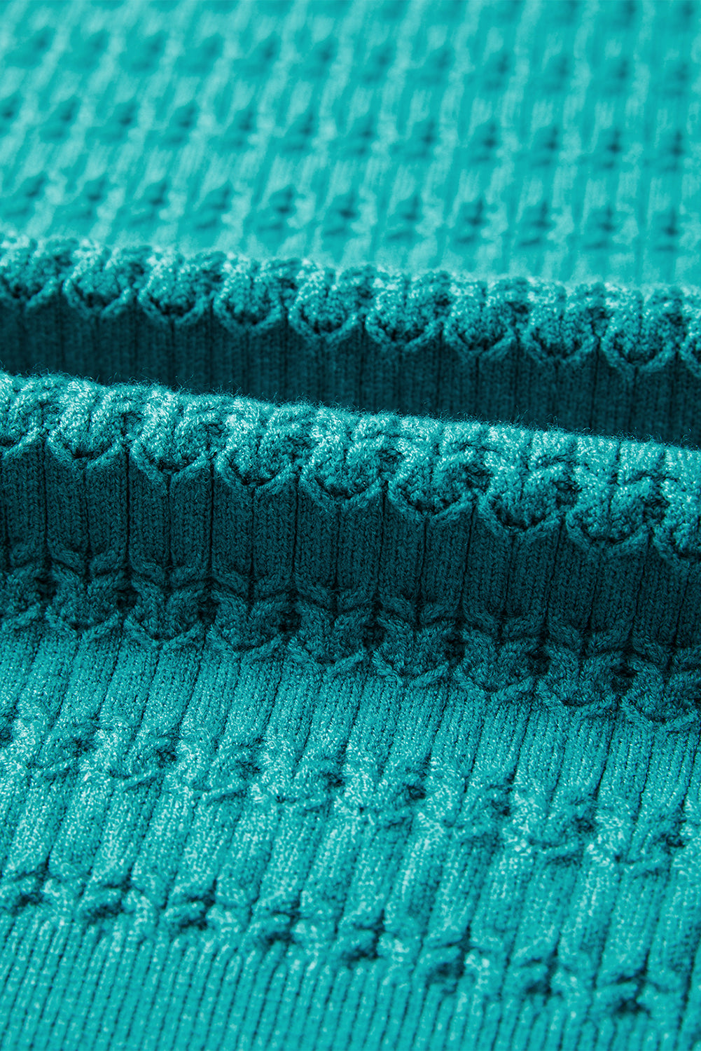 Pattern Knit Ribbed Cuffs Sweater - eAura