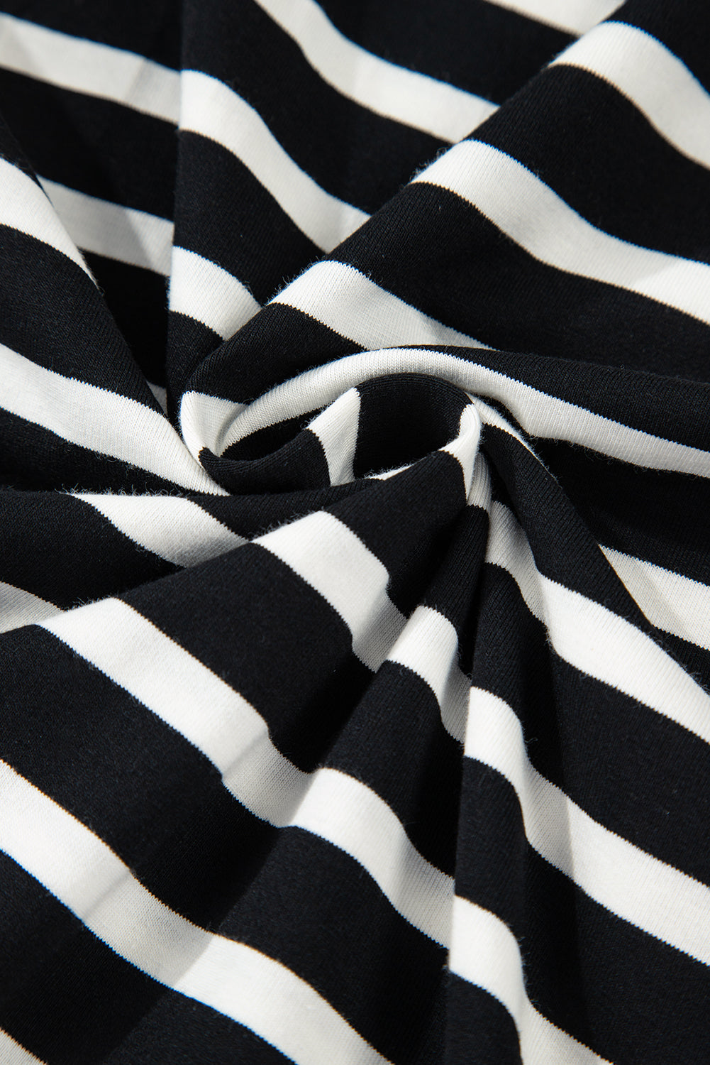 Black White Striped Short Sleeve Top and Shorts Set eAura