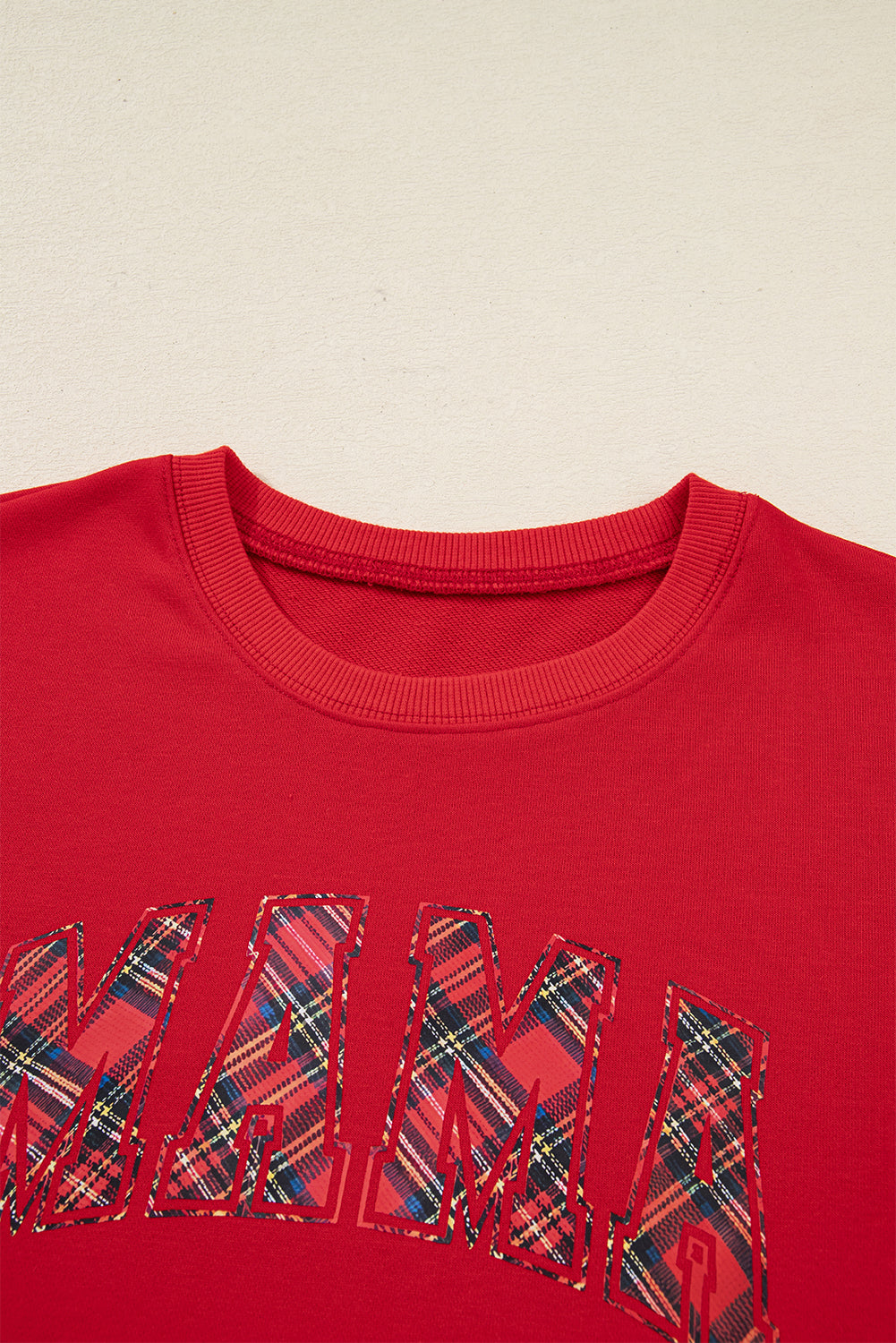 Plaid Mama Graphic Christmas Holiday Crewneck PJs eAura