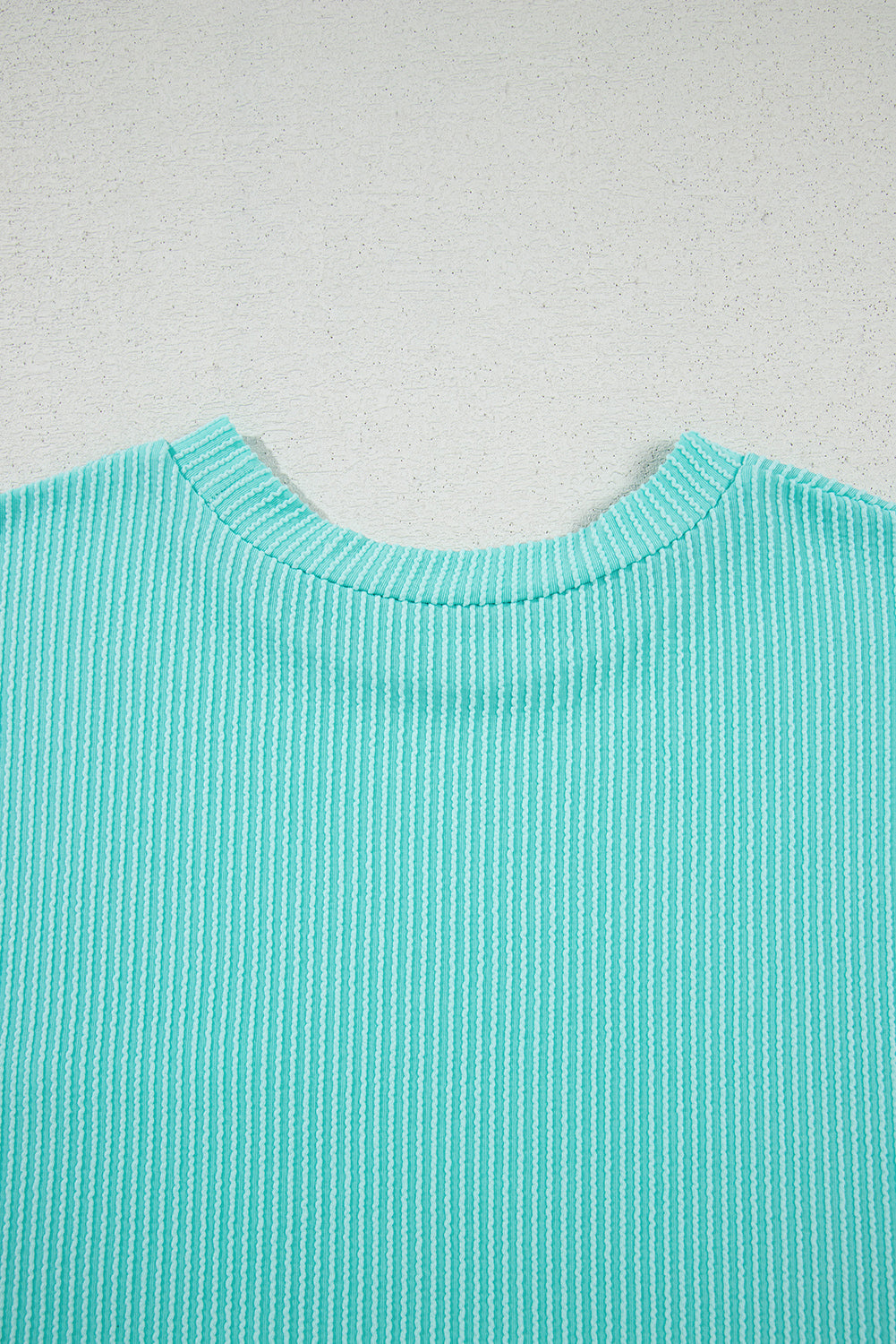 Ribbed Knit Colour Block Pocketed Crew Neck T Shirt eAura