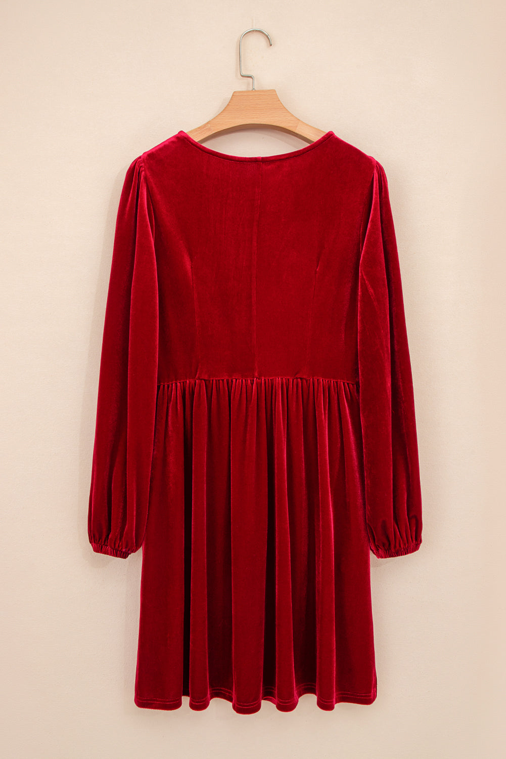 Bowknot Decor High Waist Velvet Mini Dress - eAura