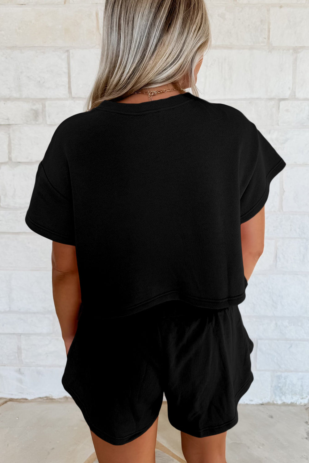 Cropped Tee and Ruffle High Waist Skort Co-oord eAura