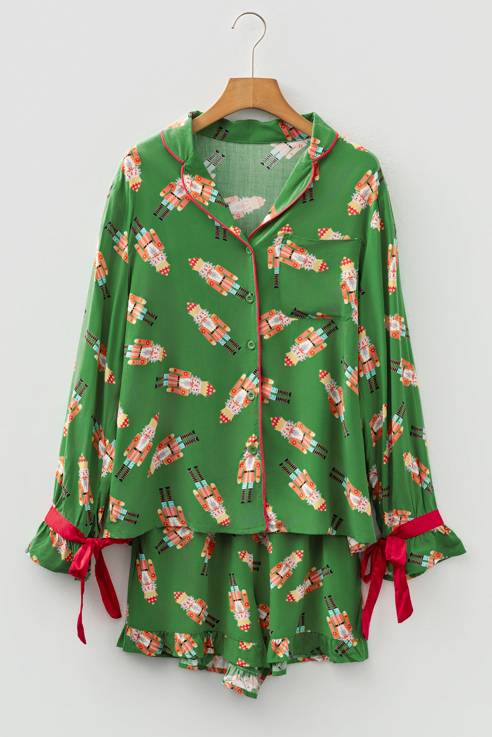Christmas Candy Bow Knot Pyjama Shorts Set - eAura