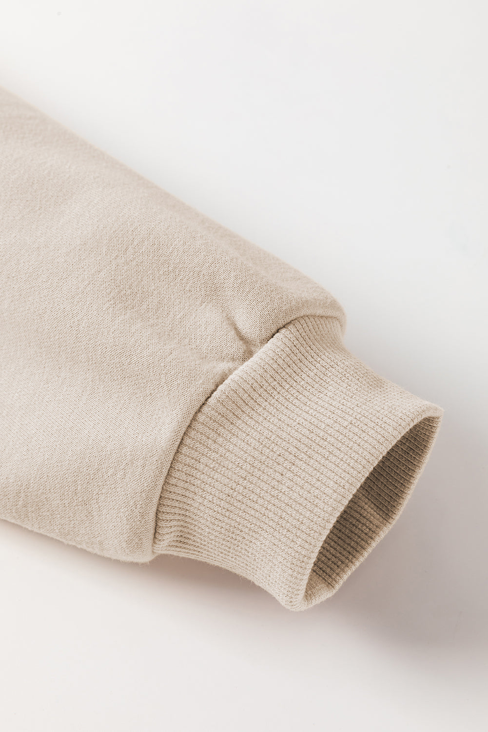 Knit Crochet Exposed Seam Ribbed Trim Sweatshirt eAura