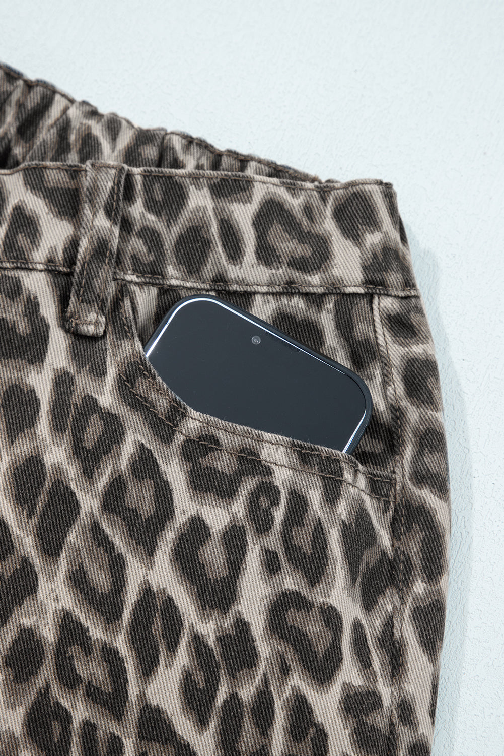 Leopard Straight Loose Leg Jeans - eAura