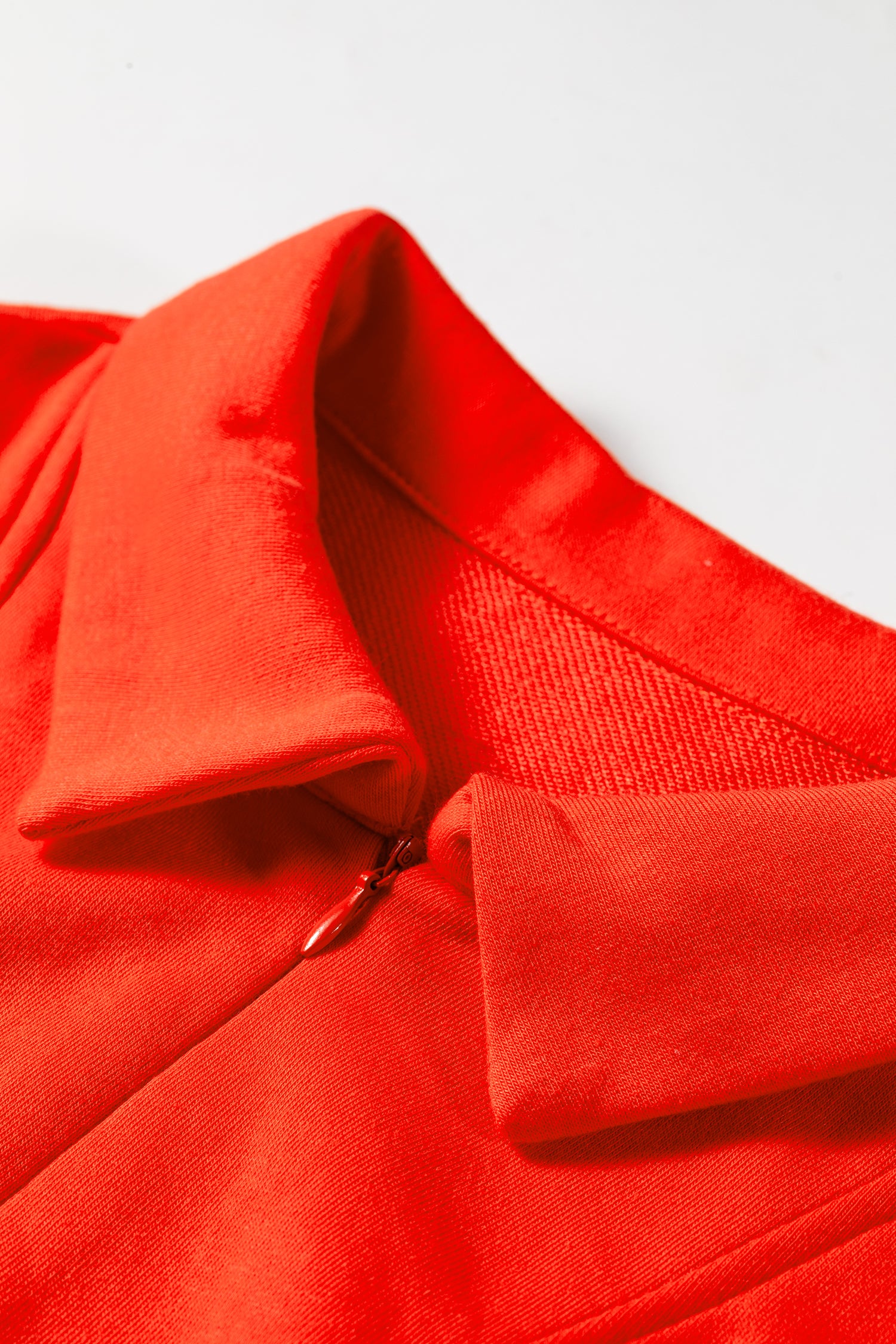 Tomato Half Zip Polo Tee Elastic Waist Romper – Red