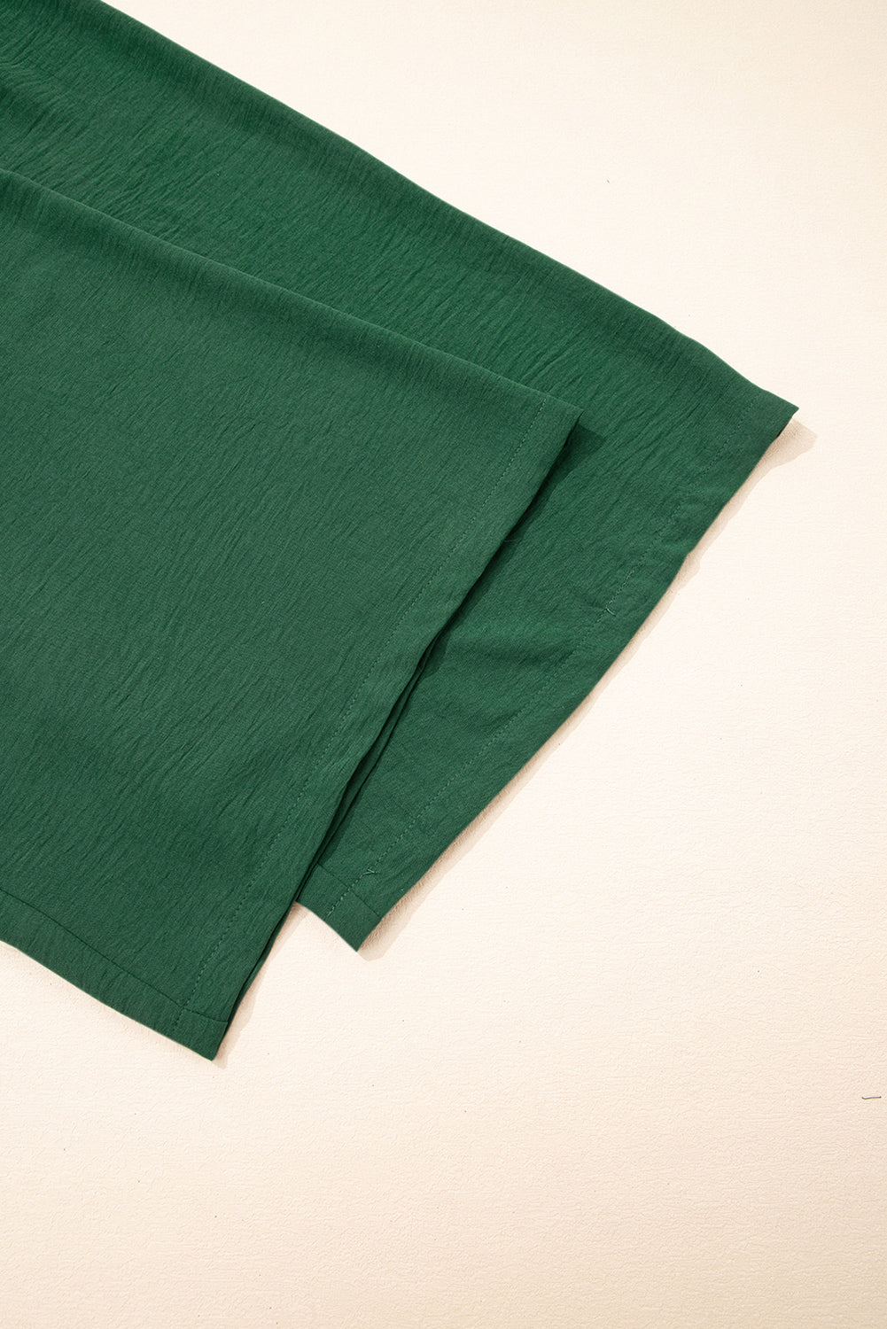 Green Smocked Sleeveless Wide Leg Jumpsuit with Pockets eAura